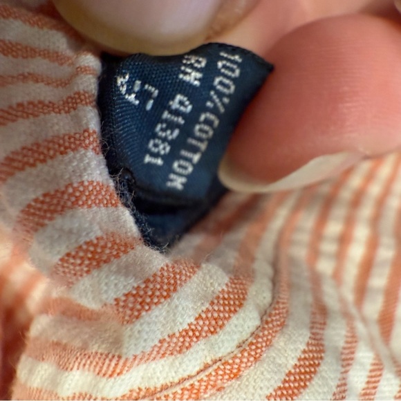 Ralph Lauren Seersucker Shirt Mens Sz M short sleeve button down Pink/white - Picture 8 of 11